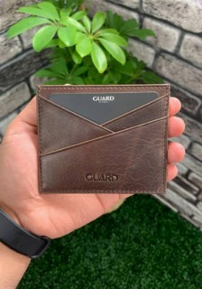 Leather - Guard Antique Brown Leather Card Holder 100346105 - Turkey