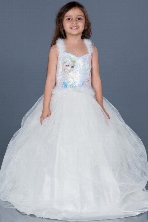 Girl Clothing - Abiyefon Long Child Evening Dress 100297752 - Turkey