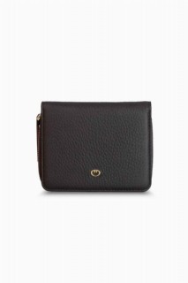 Bags - Portefeuille pour femme en cuir véritable avec pièce de monnaie brune 100346260 - Turkey