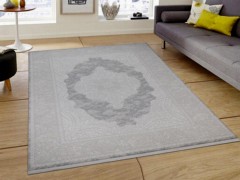 Others Item - Asel White Beige Rectangle Carpet 160x230cm 100332650 - Turkey