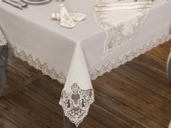 Hyacinth Tablecloth 26 Pieces Cream 100260108