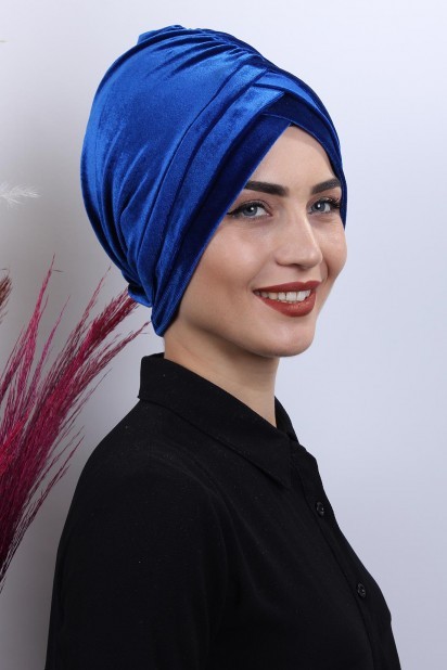 Woman Bonnet & Turban - 3-Streifen-Knochensaxophon aus Samt - Turkey