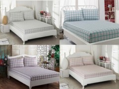 Bed sheet - Single Plaid Bed Sheet Set 100280378 - Turkey