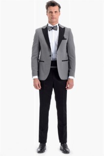Men's Medium Gray Broadway Slim Fit Groom Suit 100350493