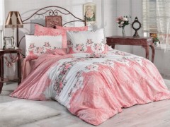 Bedding - Alena Double Duvet Cover Set Ä°nna Pink 100259495 - Turkey