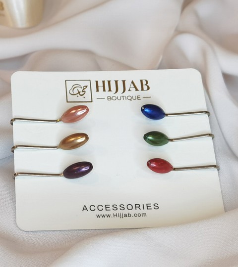 Hijab Accessories - 6 pcs Muslim Hijab Clip Scarf 100298848 - Turkey