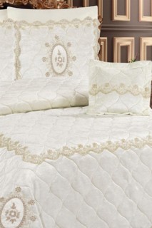 Amadora Velvet Lace Bedspread Cream 100344732