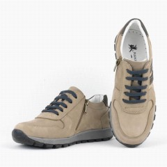 Sand Brown Genuine Leather Sports Shoes Sneakers 100278851