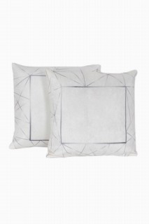 Frame 2 Velvet Throw Pillow Cover White Gray 100329927