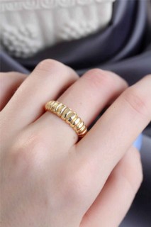Gold Color Adjusted Twist Women's Ring 100326478