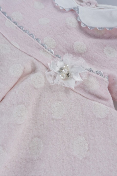 Flower Detailed Baby Girl Dress 100326171