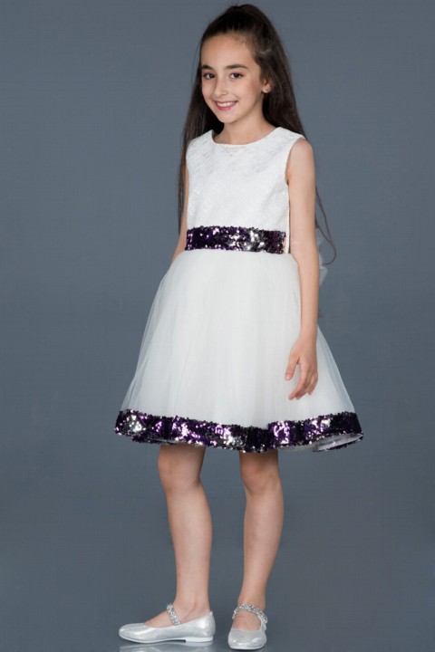 Girl Clothing - Abiyefon Short Child Evening Dress 100297782 - Turkey