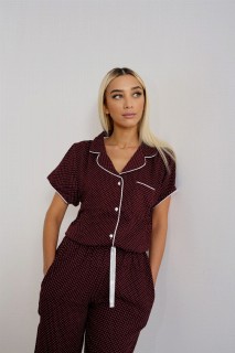 Women's Front Button Short Sleeve Pajamas Set 100326454