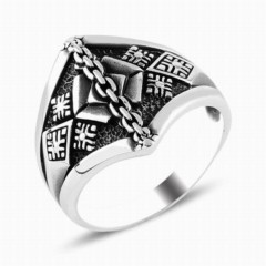 Stoneless Rings - Chain Model Silver Ring 100346794 - Turkey