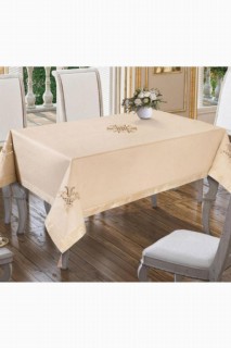 Tulip Embroidered Table Cloth Cappucino Cappucino 100259330