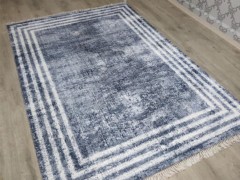 Carpet - Tapis Velours Impression Numérique Base Antidérapante Latex Violet Gris-Blanc 180x280 cm 100330523 - Turkey