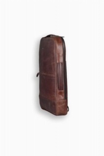 Guard Antique Brown Genuine Leather Thin Backpack and Handbag 100346330