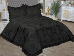 Bed Covers - Dowry Land French Guipure Lunox Tagesdecke Schwarz 100331353 - Turkey