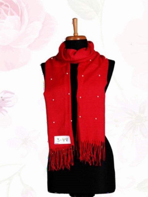 Pashmina with Pearl - Hot Ruby / code: 3-48 100279486 - Turkey