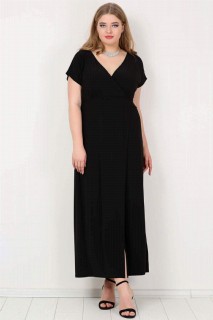 Long evening dress - Plus Size Evening Dress With Front Slit Long Evening Dress 100276077 - Turkey