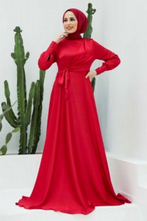 Wedding & Evening - Robe de soirée hijab rouge 100339775 - Turkey