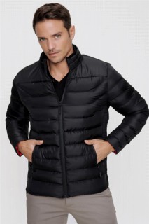 Men's Black Edmonton Dynamic Fit Casual Fit Zippered Quilted Coat 100350688