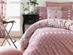 Bedding - Alize Bettbezug-Set für Doppelbetten, 100 % Baumwolle, Pink 100258341 - Turkey