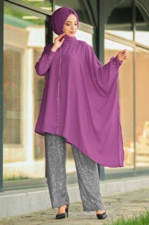Cloth set - Lila Kleid mit Zweiteiler 100300479 - Turkey