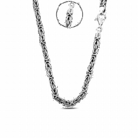 Necklace - سلسلة قلادة الملك الفضية 4.5 مم 100349703 - Turkey