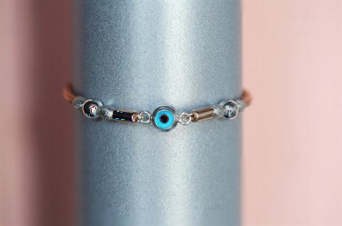 Evil Eye Bead Women's Silver Bracelet 100347279
