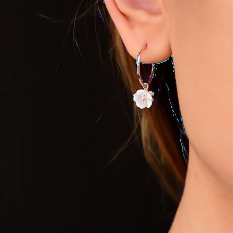 Snowdrop Flower Ring Silver Earrings Rose 100349584