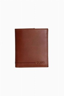 Multi-Compartment Vertical Antique Tan Leather Men's Wallet 100346315