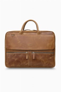 Briefcase & Laptop Bag - Porte-documents en cuir véritable Guard Antique Taba Mega Size Laptop Entry 100346249 - Turkey