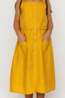 Girl Child Always Stone Detailed Mustard Skirt Suit 100328374