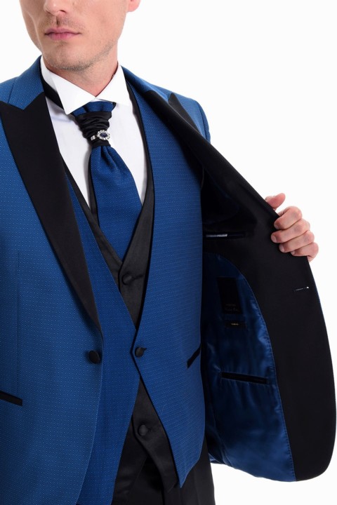 Men's Sax Carvin Slim Fit Slim Fit Slim Fit Suit Tuxedo 100351074