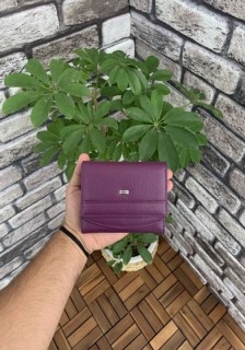 Woman Shoes & Bags - Multi-Compartment Purple Stylish Leather Women's Wallet 100346080 - Turkey