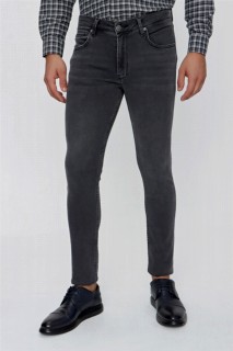 pants - جينز جينز رجالي تلبيس رشيق من سامارا دنيم أسود 100350960 - Turkey