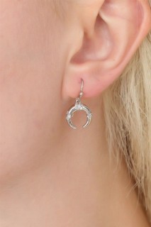 Silver Color Crescent Figure Women Necklace Earring Set 100327950