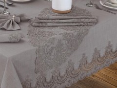 Lisa Table Cloth Set 18 Pieces Gray 100330137