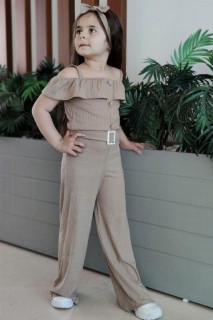 Girl Clothing - Stilvolle Linien für Mädchen, beiges Unterteil 100328642 - Turkey