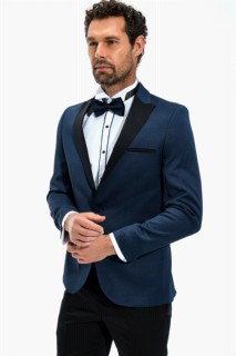 Men's Navy Blue Portofino Slimfit Jacquard Tuxedo 100350530