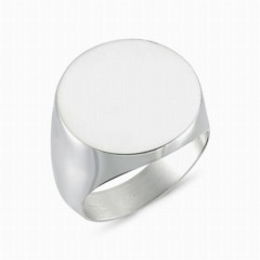 Stoneless Rings - Round Flat Silver Ring 100348244 - Turkey