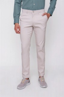 pants - Men's Beige Carnival Dynamic Fit Relaxed Fit Linen Trousers 100351391 - Turkey