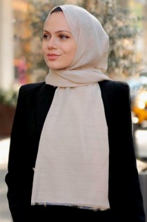 Other Shawls - Beige Hijab Shawl 100339150 - Turkey