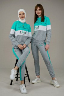 Pajamas - طقم بدلة رياضية نسائية بتفاصيل حروف 100325919 - Turkey