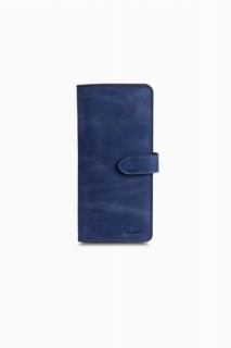 Handbags - Guard Antique Navy Blue Leather Phone Wallet with Card and Money Slot 100345779 - Turkey