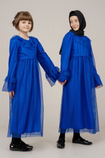Clothes - Young Girl Sleeves Pleated All-Down Dress 100352551 - Turkey
