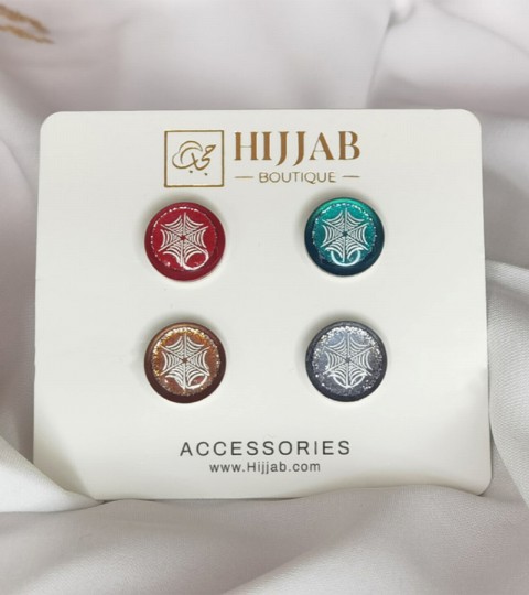 Magnetic Brooches - 4 Pcs ( 4 pair ) Islam Women Scarves Magnetic Brooch Pin 100298883 - Turkey