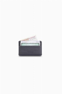 Leather - Guard Ultra Thin Unisex Black Minimal Leather Card Holder 100345353 - Turkey