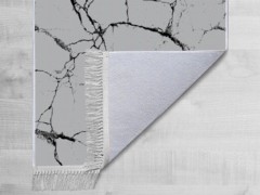 Non-Slip Base Digital Print Velvet Carpet Crack Wall Gray 150x220 Cm 100260405